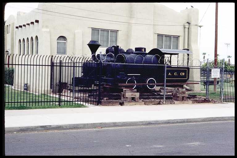 Arizona Museum 10th & Van Buren. Locomotive under restoration by AZ Chapter NRHS. Arizona Copper Co. #4