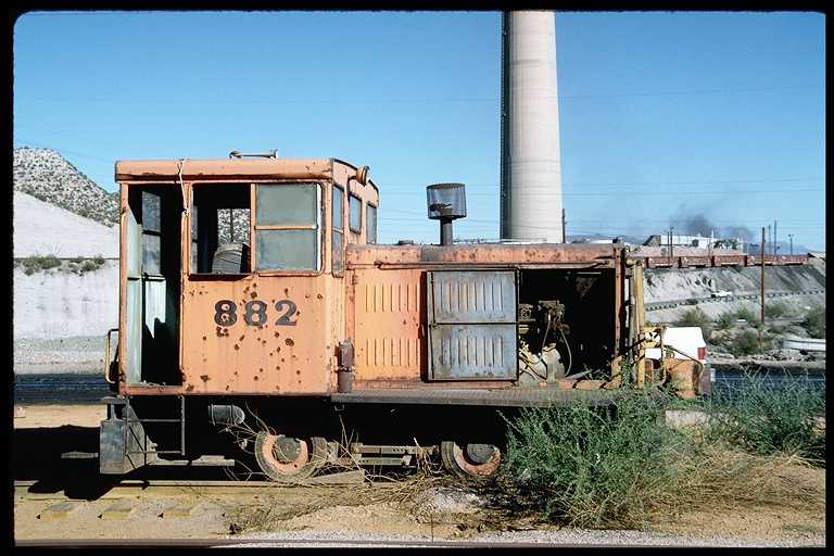 2 axle locomotive in storage at ASARCO.